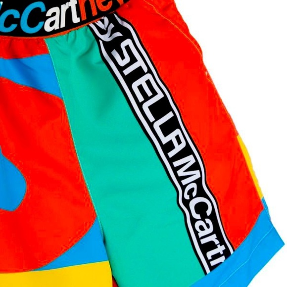 Stella McCartney Colour-Block Boys' Printed Swim Trunks Size: 12 - Picture 3 of 5